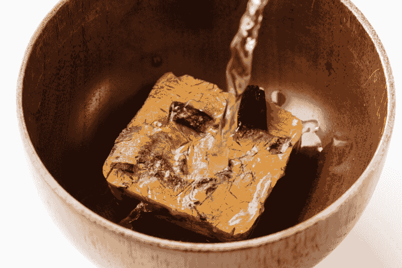 Freeze Dried Miso Soup - Pouring hot water to make soup