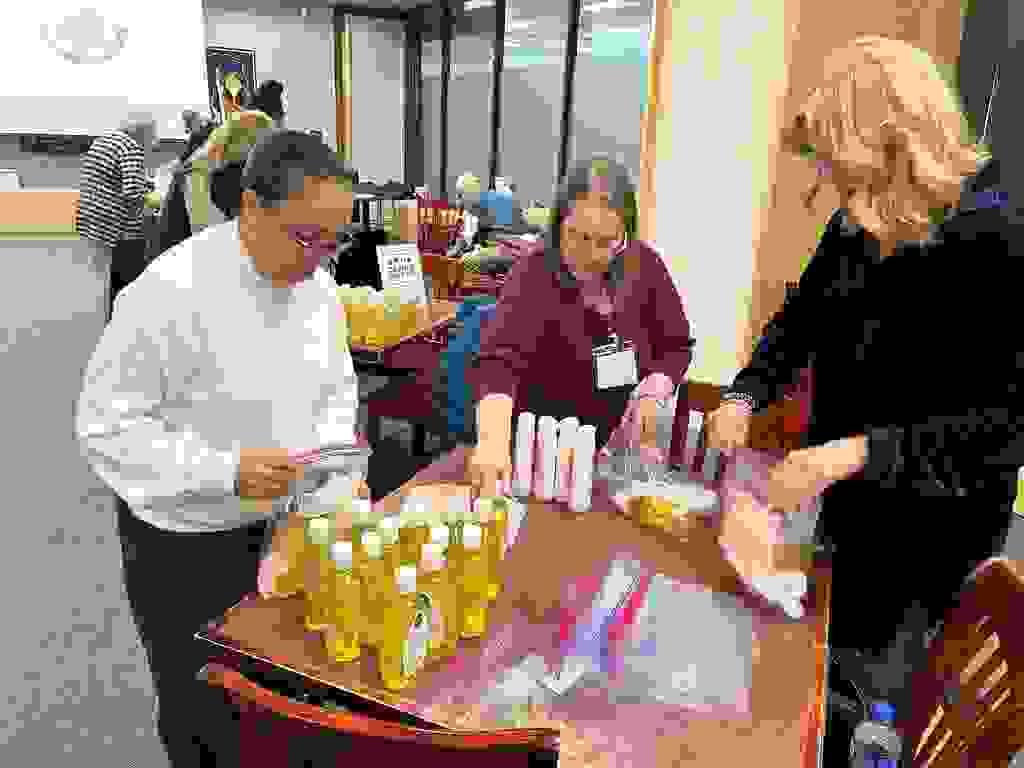 Dallas Founder Lions members making baby hygiene kits for Hope Supply. Dallas Founder Lions members making baby hygiene kits for Hope Supply.