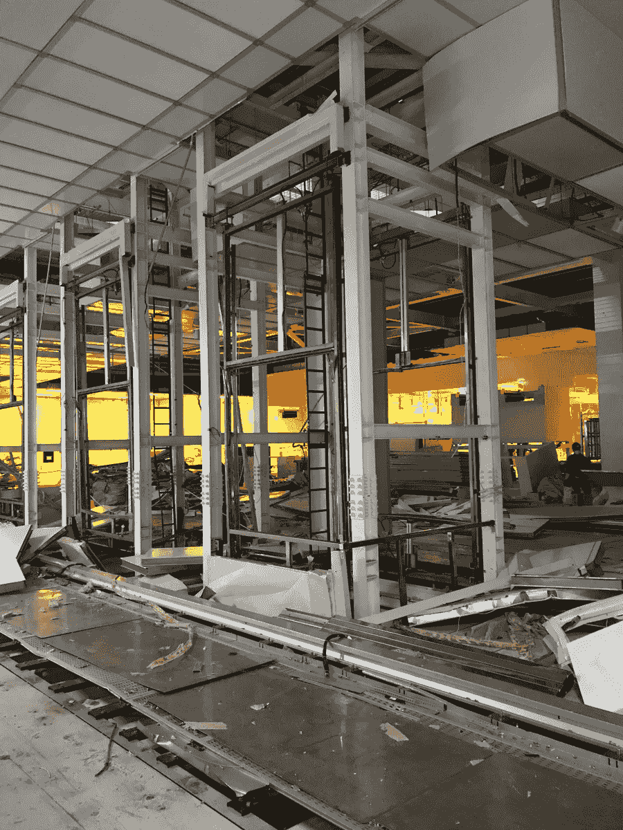 無塵室貨梯車廂鋼構拆除清運 無塵室貨梯車廂鋼構拆除清運