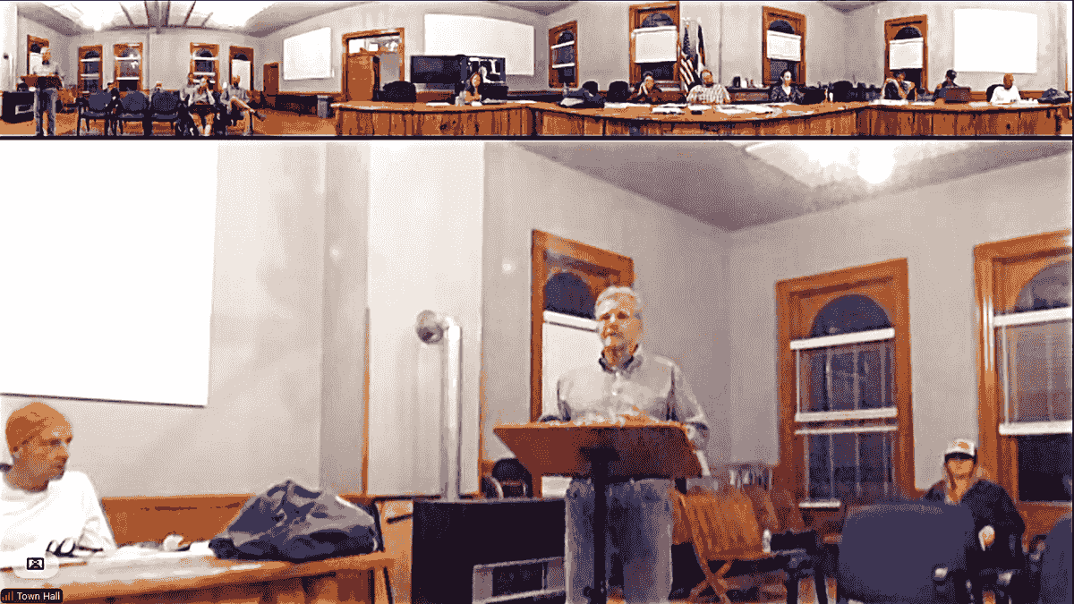 San Miguel Power Association consultant Terry Schuyler speaks at Rico CO Board of Trustees meeting September 17, 2025
