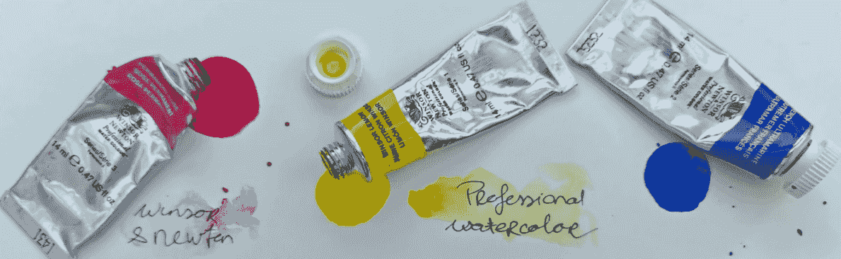 aquarelverf primaire kleuren trio