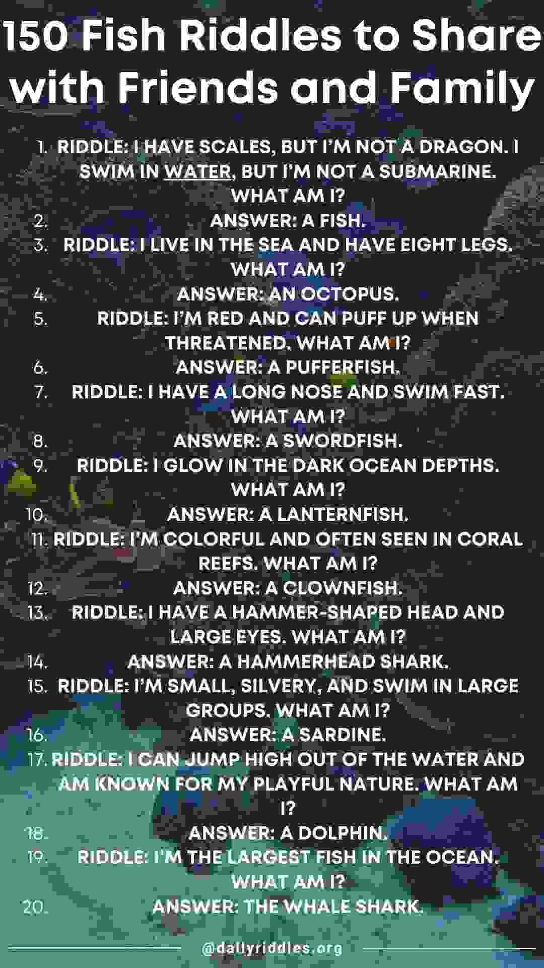 150Fish Riddles to Share with Friends and Family