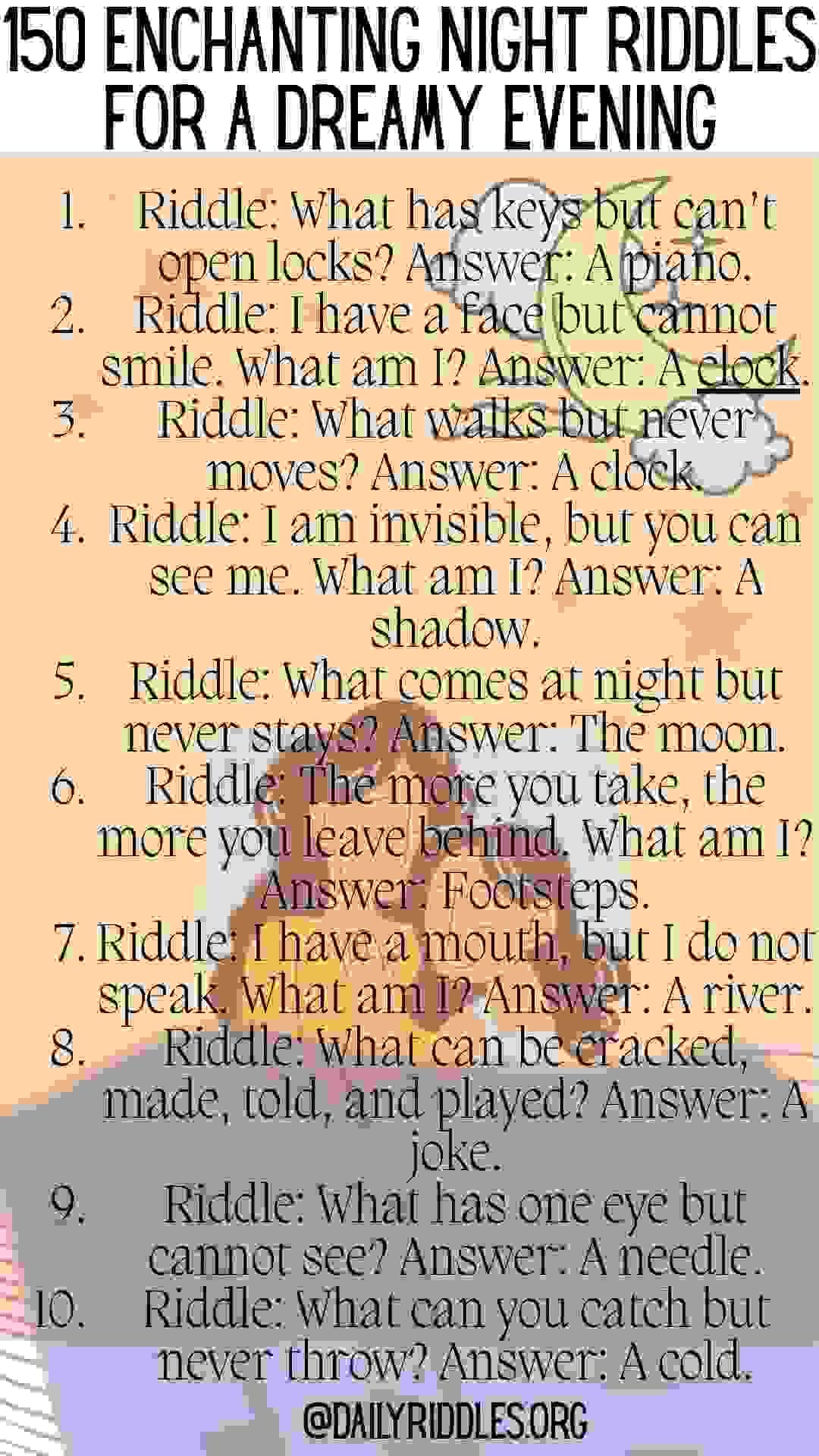 Goodnight Riddle 150Enchanting Night Riddles for a Dreamy Evening