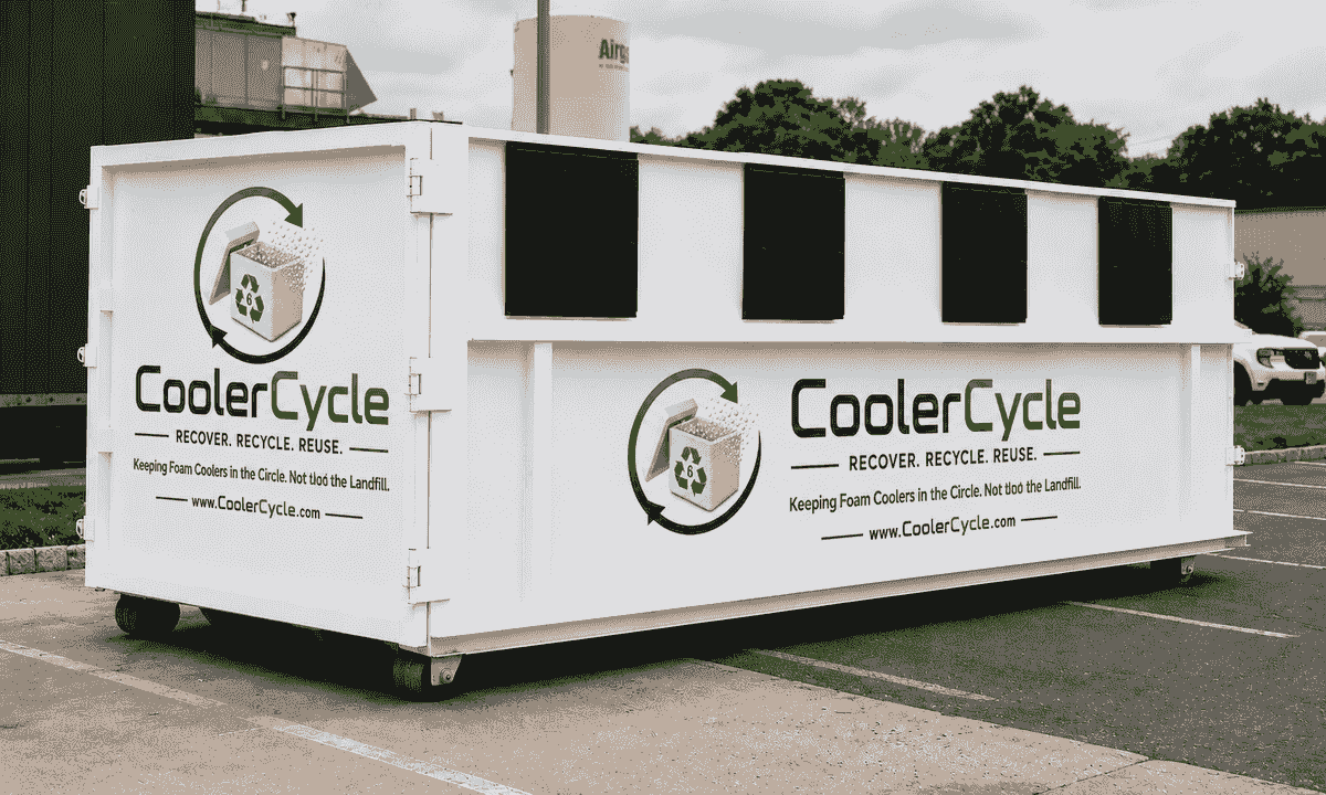 — Maria Gonzalez, Sustainability Coordinator “The team at Cooler Cycle is professional, reliable, and committed to sustainability. Their service helps us reduce landfill waste and promote reuse of materials.” Our clients trust Cooler Cycle to responsibly recycle thousands of foam coolers each year A complete collection and recycling service for foam coolers (also known as Styrofoam® coolers) using dedicated roll-off containers that transport collected coolers to recycling facilities, diverting them from landfills and returning the material to productive use. — Maria Gonzalez, Sustainability Coordinator “The team at Cooler Cycle is professional, reliable, and committed to sustainability. Their service helps us reduce landfill waste and promote reuse of materials.” Our clients trust Cooler Cycle to responsibly recycle thousands of foam coolers each year A complete collection and recycling service for foam coolers (also known as Styrofoam® coolers) using dedicated roll-off containers that transport collected coolers to recycling facilities, diverting them from landfills and returning the material to productive use.