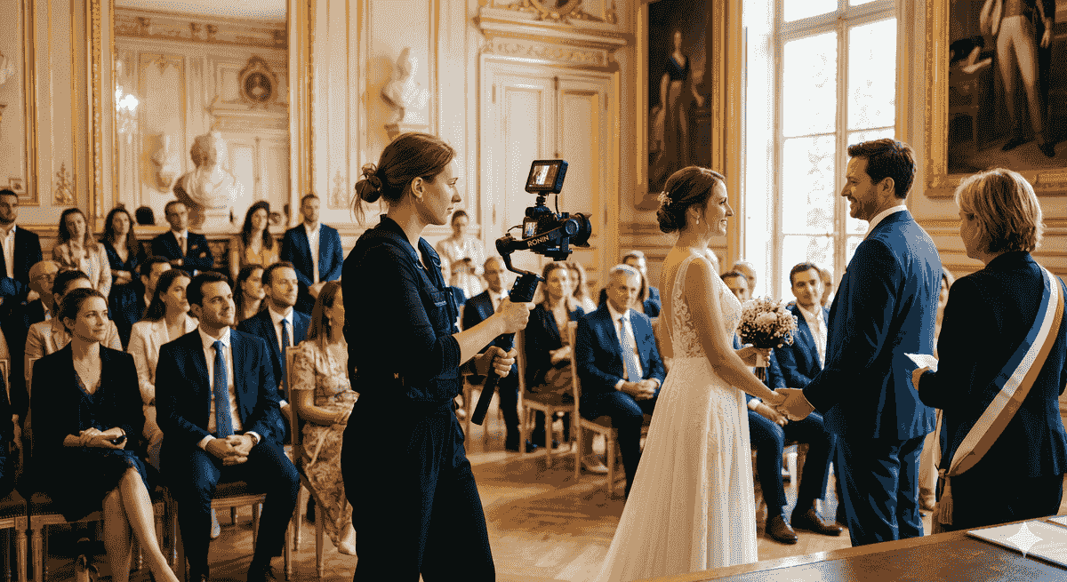 vidéaste mariage filmant cérémonie mairie Paris 8e" vidéaste mariage filmant cérémonie mairie Paris 8e"