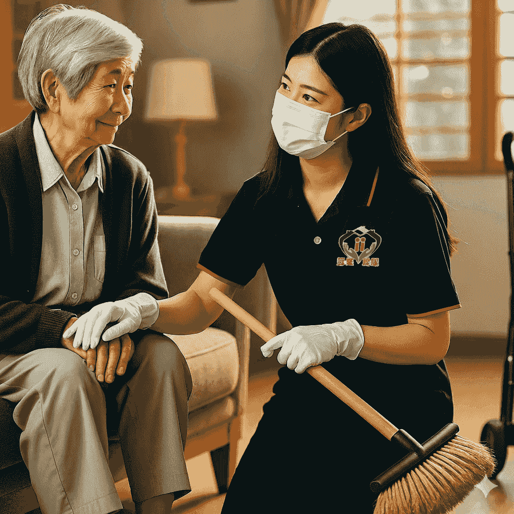 新屋冠冕居家長照居服員協助長者清潔居住環境 新屋冠冕居家長照居服員協助長者清潔居住環境