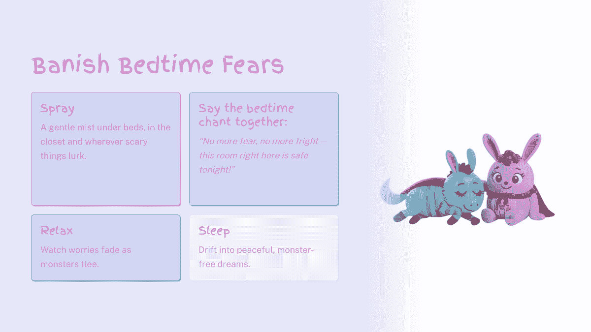 Experience a peaceful night’s sleep with the help of Pasketti & Meatball! Defeat Nighttime Fears with No More Monster Mist A calming nighttime mist that eliminates the monsters under the bed, ghoulies in the closet and ghosts outside the door. Features nighttime superheroes: Pasketti & Meatball. Includes cute song and poem. Pasketti & Meatball merch coming soon! Experience a peaceful night’s sleep with the help of Pasketti & Meatball! Defeat Nighttime Fears with No More Monster Mist A calming nighttime mist that eliminates the monsters under the bed, ghoulies in the closet and ghosts outside the door. Features nighttime superheroes: Pasketti & Meatball. Includes cute song and poem. Pasketti & Meatball merch coming soon!