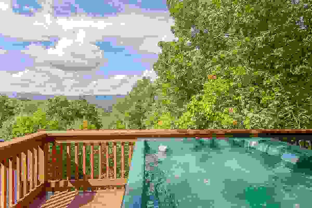 Hot Tub at Bryson City Rental Cabin Hot Tub at Bryson City Rental Cabin