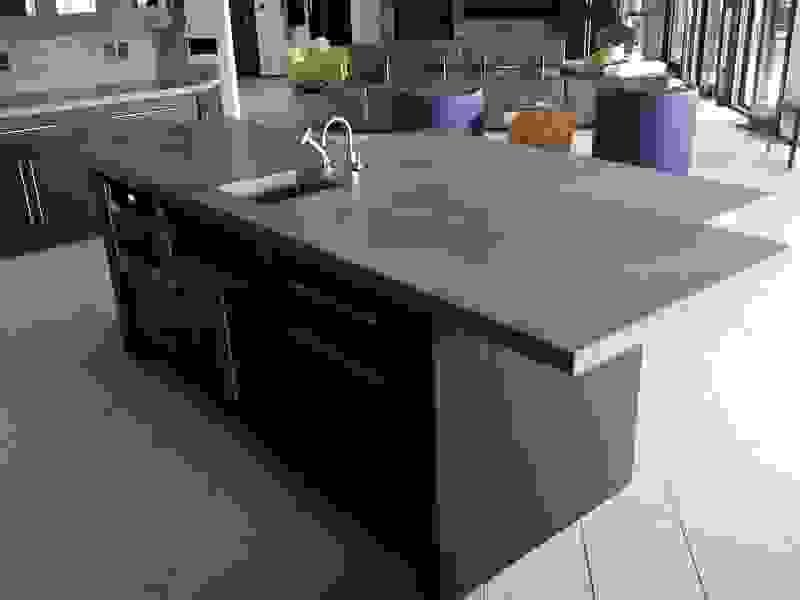 custom concrete countertop island