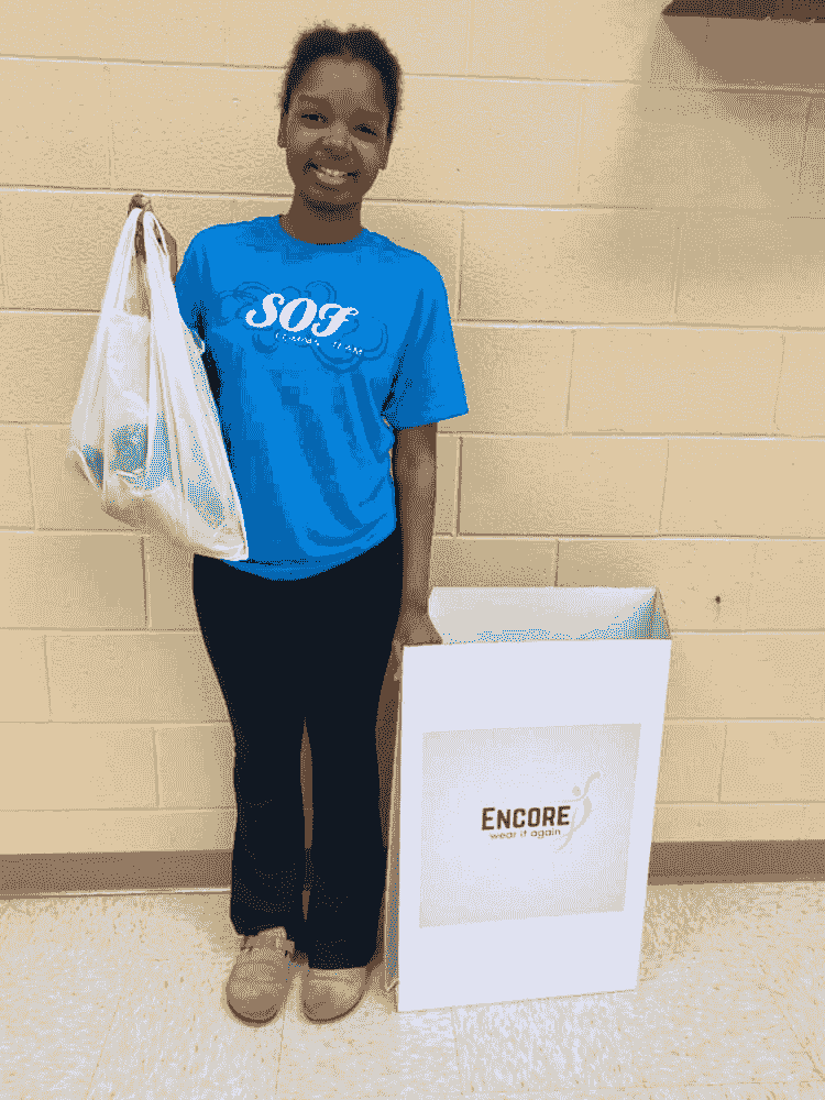 At Encore, we believe in the power of community and sharing. Our initiative not only provides gently used dancewear to those in need but also promotes sustainability by reducing waste. Every donation helps a dancer continue their passion without the financial burden of new gear. Community Impact What We Do What is Encore?Encore is a community service initiative started by June Ella Hyams when she was in the 6th grade. Beautifully designed donation boxes are housed at dance studios throughout the Charleston, South Carolina area. Lightly used or new dancewear, athletic wear, and shoes are donated to the boxes, and once the box is near full, we collect, clean, and ship the items to those in need.How did Encore begin?June Ella noticed that she was growing quickly out of her new dancewear and her mother noticed she had even outgrown some dancewear that still had tags on them before she got the chance to wear them. This became the idea of sharing these clothes with other dancers. Dancewear can be expensive, so this program helps to ease the financial burden for growing dancers as well as putting the dancewear back into good use for their own "encore". At Encore, we believe in the power of community and sharing. Our initiative not only provides gently used dancewear to those in need but also promotes sustainability by reducing waste. Every donation helps a dancer continue their passion without the financial burden of new gear. Community Impact What We Do What is Encore?Encore is a community service initiative started by June Ella Hyams when she was in the 6th grade. Beautifully designed donation boxes are housed at dance studios throughout the Charleston, South Carolina area. Lightly used or new dancewear, athletic wear, and shoes are donated to the boxes, and once the box is near full, we collect, clean, and ship the items to those in need.How did Encore begin?June Ella noticed that she was growing quickly out of her new dancewear and her mother noticed she had even outgrown some dancewear that still had tags on them before she got the chance to wear them. This became the idea of sharing these clothes with other dancers. Dancewear can be expensive, so this program helps to ease the financial burden for growing dancers as well as putting the dancewear back into good use for their own "encore".