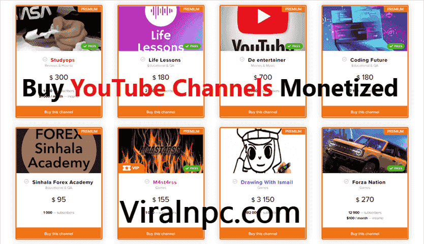 Why Buy a YouTube Channel from ViralNPC?