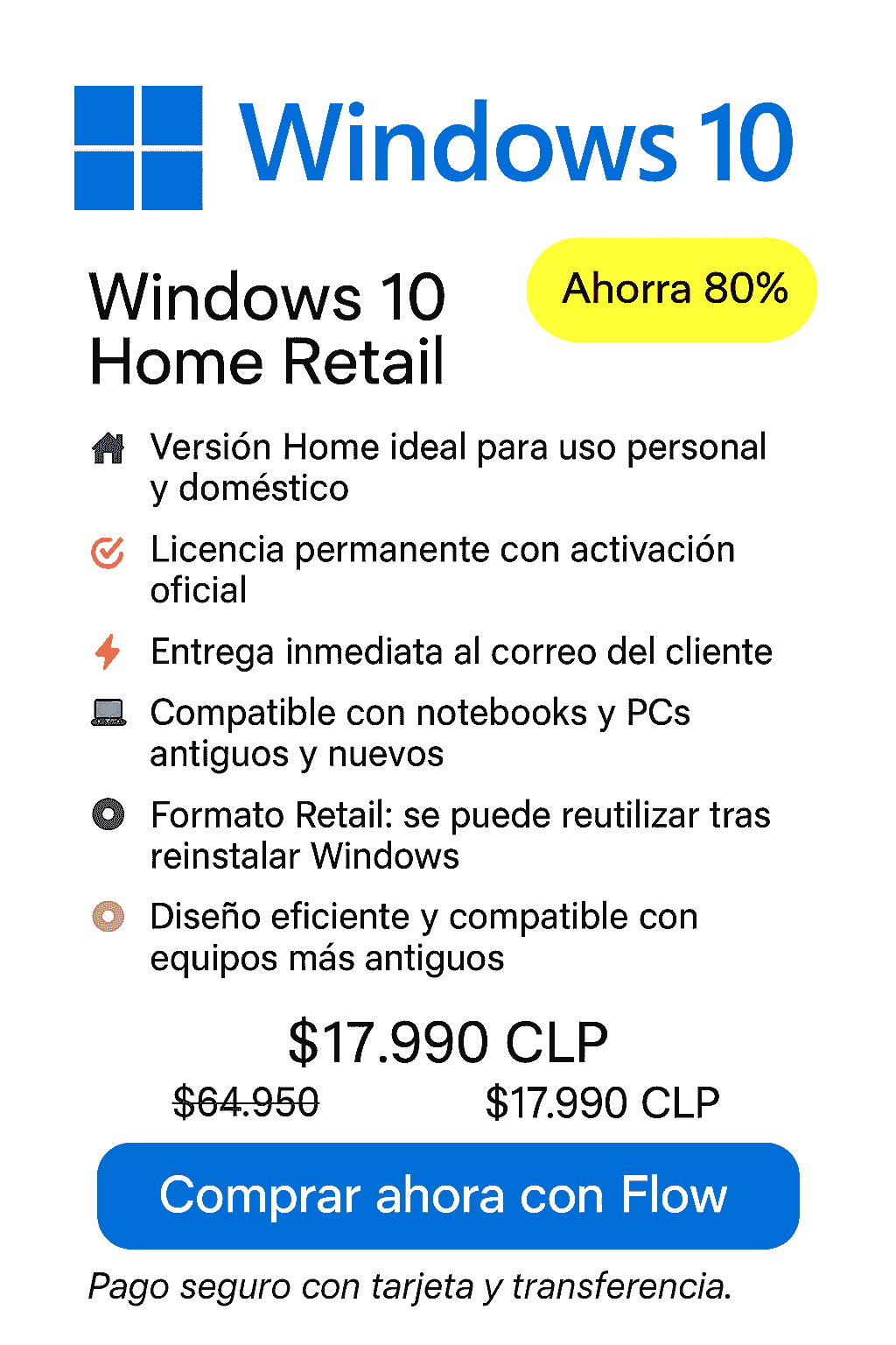 compra windows 10 pro retail