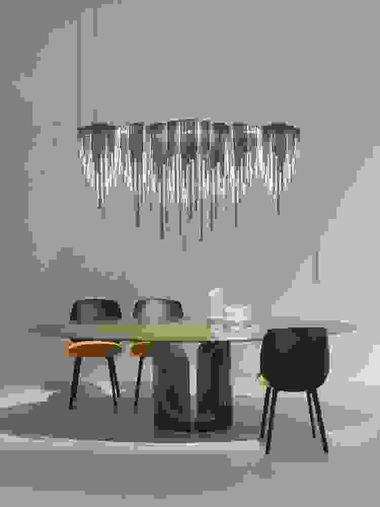 Metal chain chandelier: Luxurious lighting design