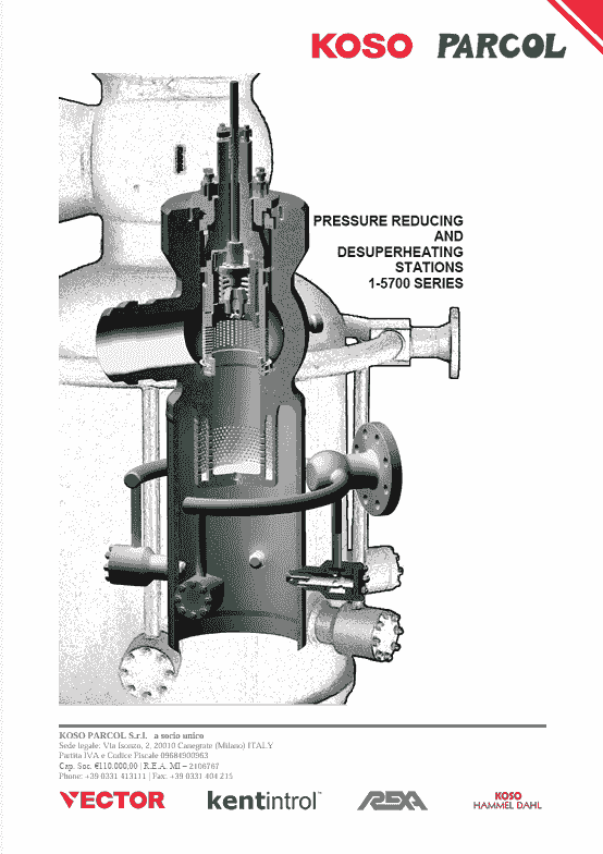 KOSO PARCOL Steam Conditioning Valves 蒸汽減溫減壓控制閥 KOSO PARCOL Steam Conditioning Valves 蒸汽減溫減壓控制閥
