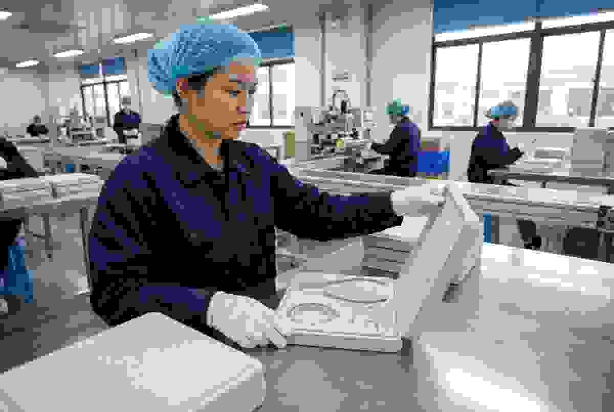 Eco-friendly molded pulp insert for jewelry packaging, shown in a factory setting, offering sustainable and form-fit protection for necklaces, bracelets, and earrings. Eco-friendly molded pulp insert for jewelry packaging, shown in a factory setting, offering sustainable and form-fit protection for necklaces, bracelets, and earrings.