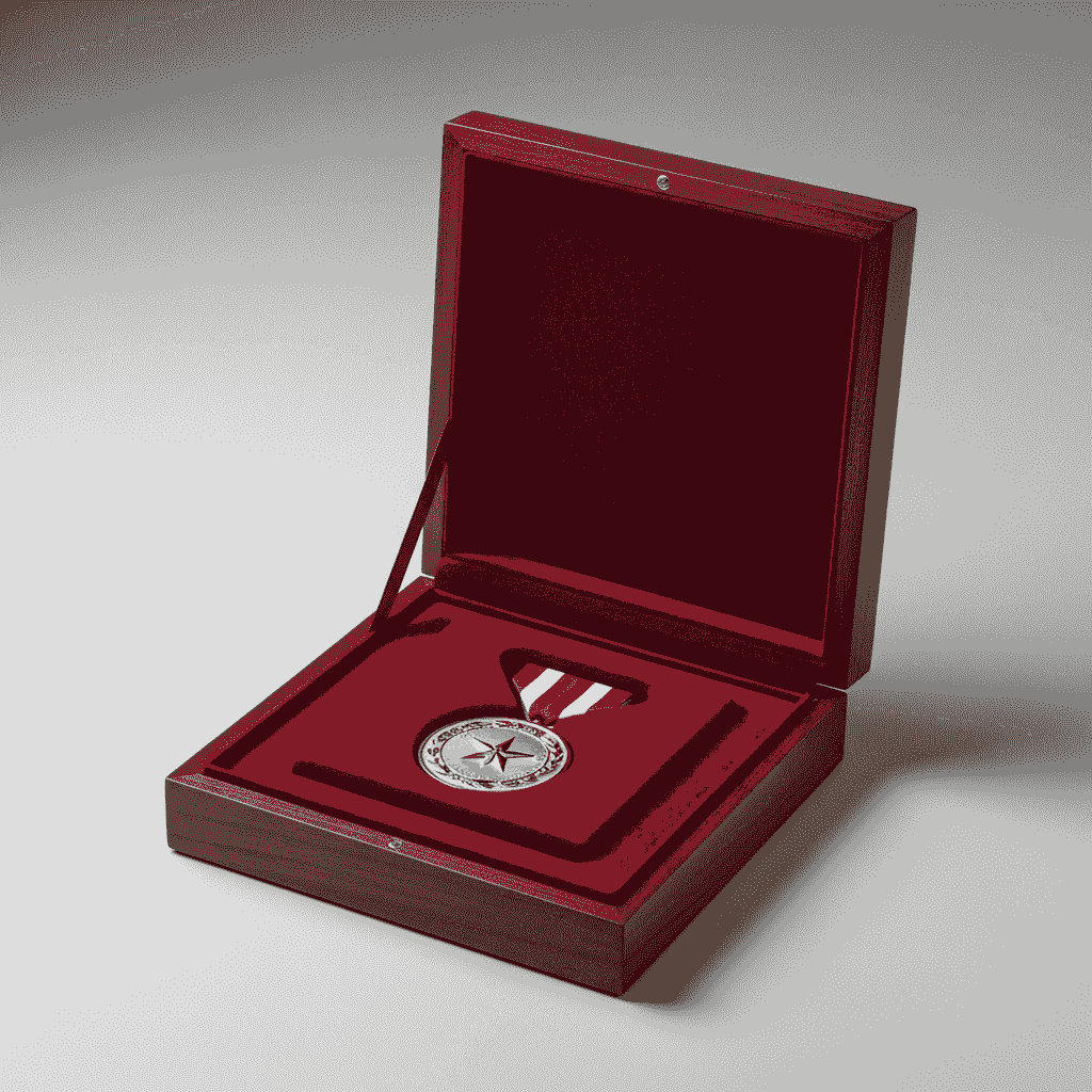Velvet flocked insert for premium medal presentation boxes Velvet flocked insert for premium medal presentation boxes