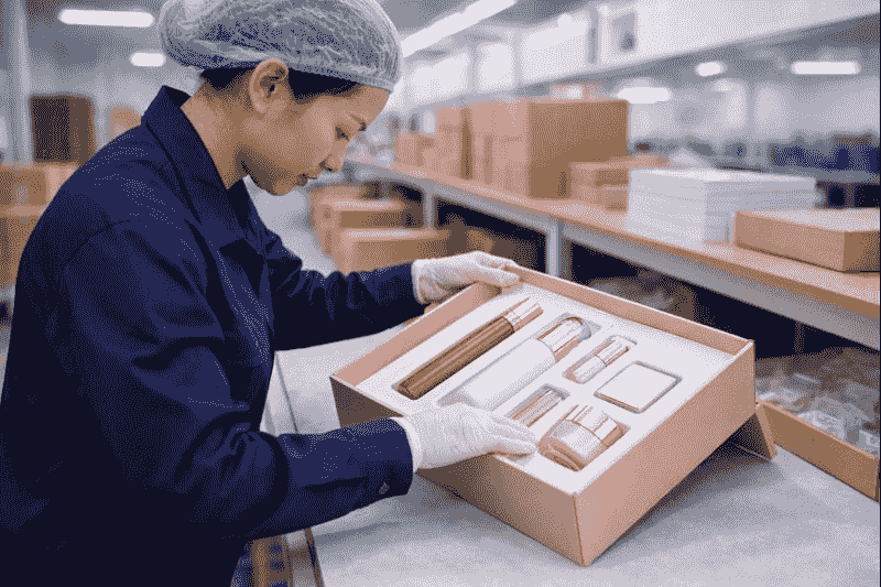 Paperboard insert production for skincare jars and cosmetic gift boxes Paperboard insert production for skincare jars and cosmetic gift boxes