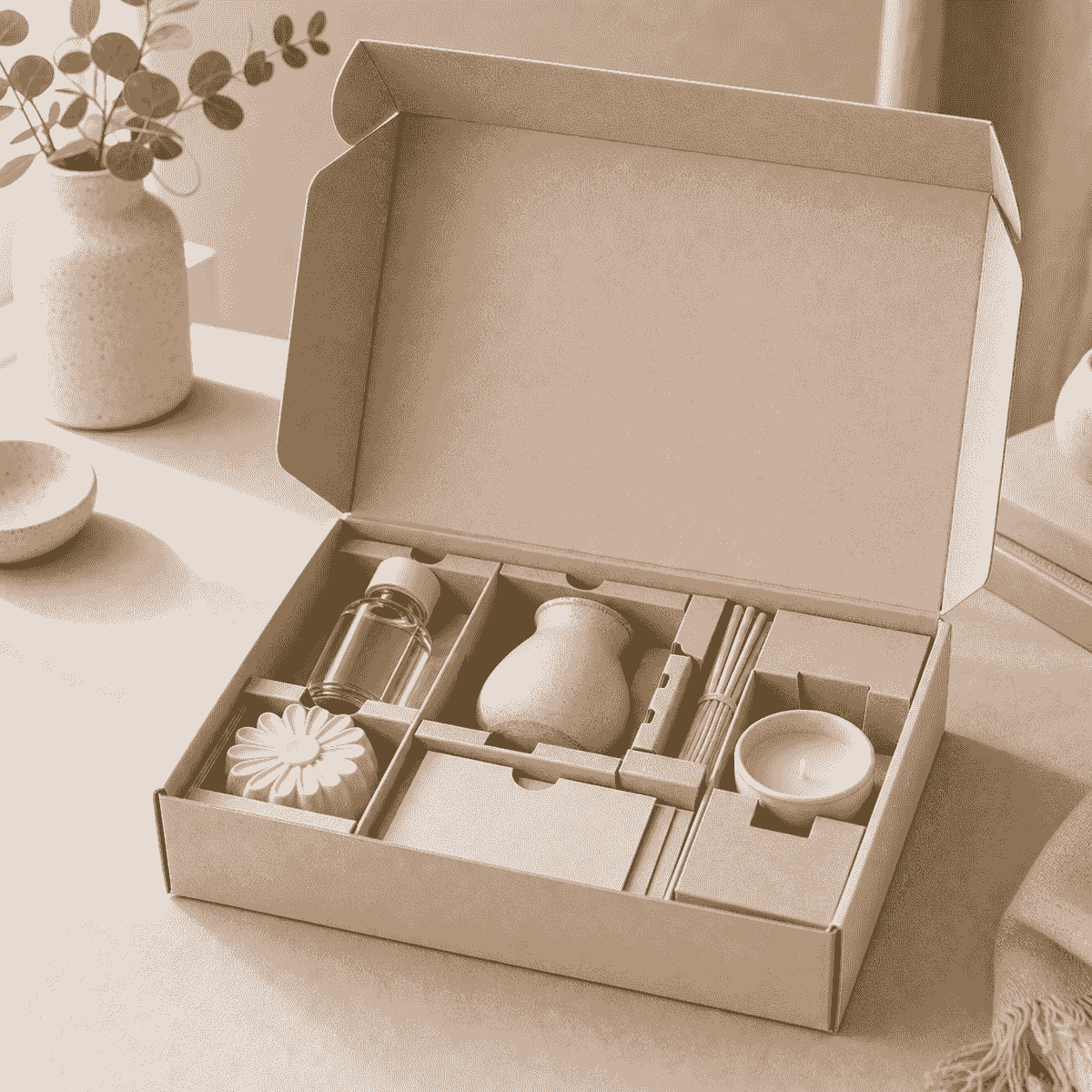 Paperboard insert layout for diffuser reeds refills candle accessories and lifestyle gift packaging Paperboard insert layout for diffuser reeds refills candle accessories and lifestyle gift packaging
