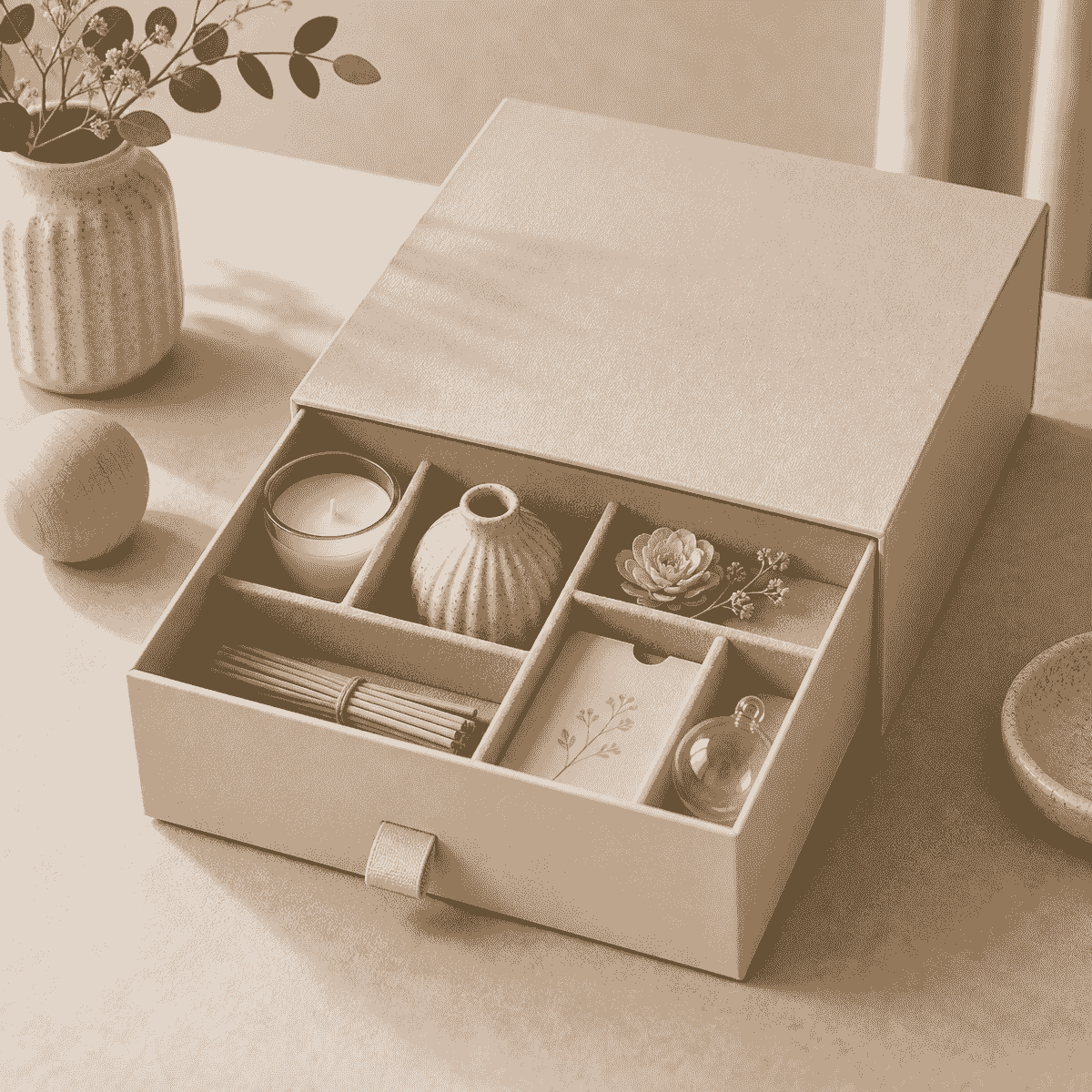 Partition compartment insert for candles diffusers ceramics and multi-piece home gift sets Partition compartment insert for candles diffusers ceramics and multi-piece home gift sets