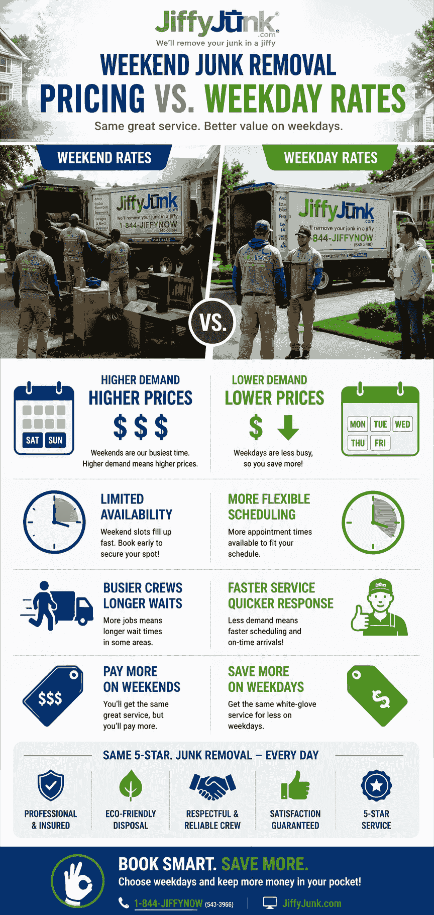 Weekend Junk Removal Pricing Vs. Weekday Rates