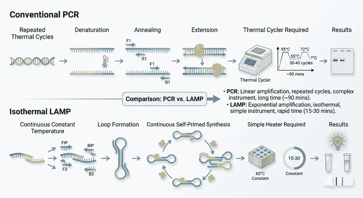 Comparison: PCR vs. LAMP - SBS Genetech Comparison: PCR vs. LAMP - SBS Genetech