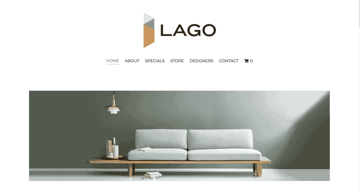 Plantilla Lago de Strikingly