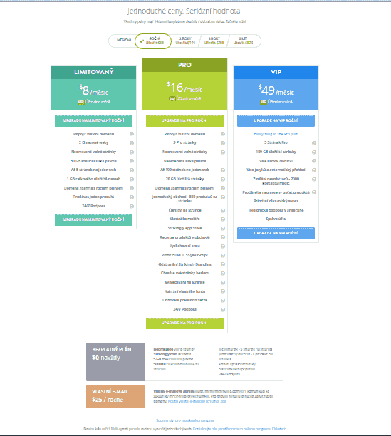 jak si s Strikingly vytvořit úžasný blogovací web – Zaregistrujte se a vyberte si tarif