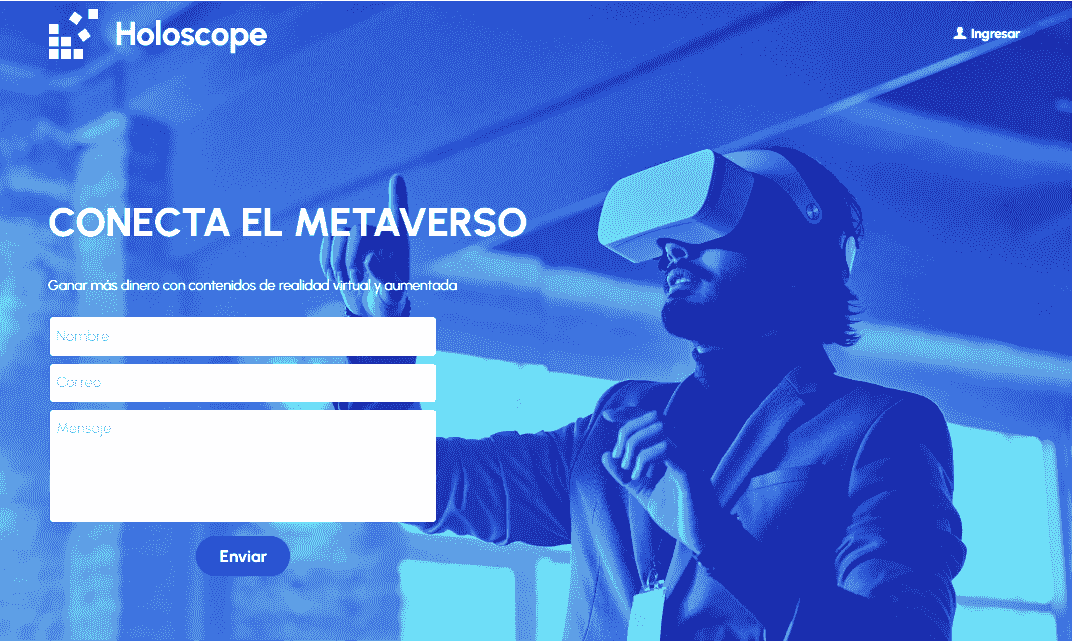 Plantilla Holoscope de Strikingly