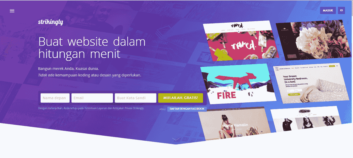Pembuat Situs Web yang Mencolok