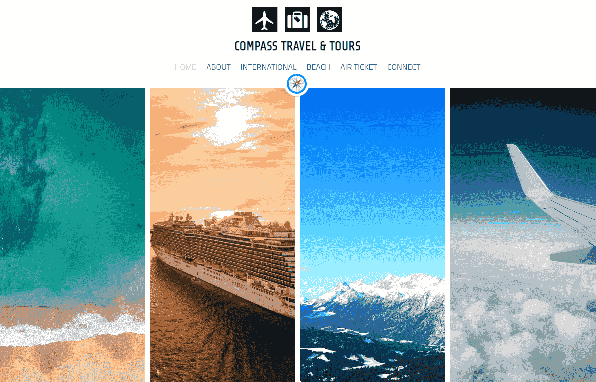Template Compass dari Strikingly