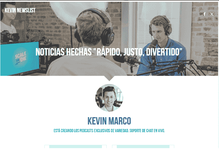 Plantilla de podcast de Strikingly