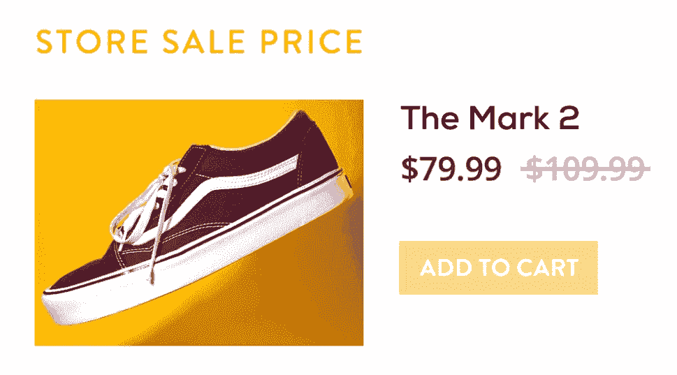 Función de descuento de la tienda Strikingly