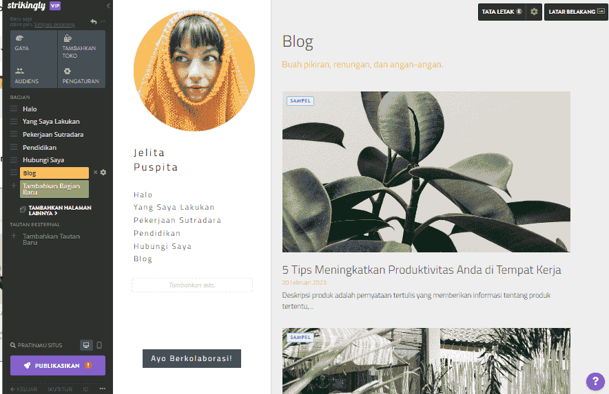 Bagaimana Strikingly Dapat Membantu Pemasaran Twitter - Blogging dan Pemasaran Konten