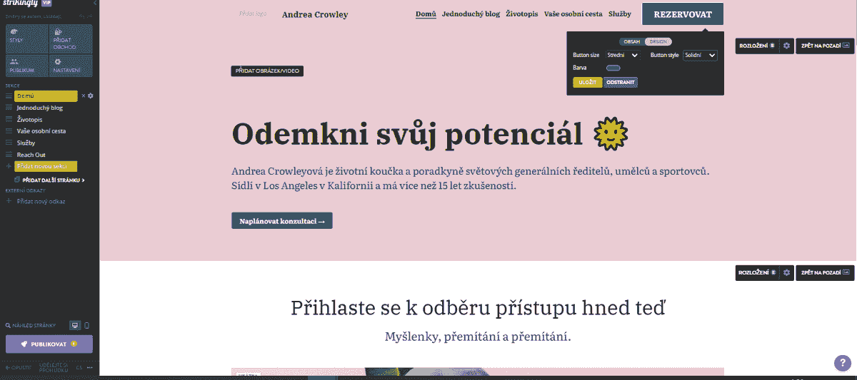 Návrh tlačítek pro webové stránky – Jak může Strikingly pomoci – Intuitivní nástroje pro návrh