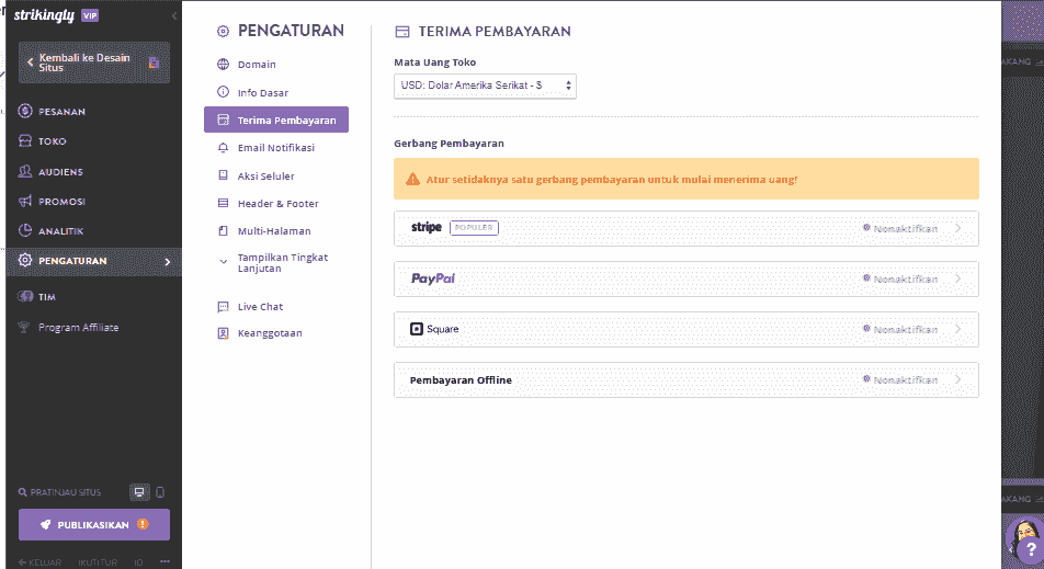 Produk Sumber - Fitur Menarik Untuk Pameran Produk & E-niaga - Integrasi Pembayaran