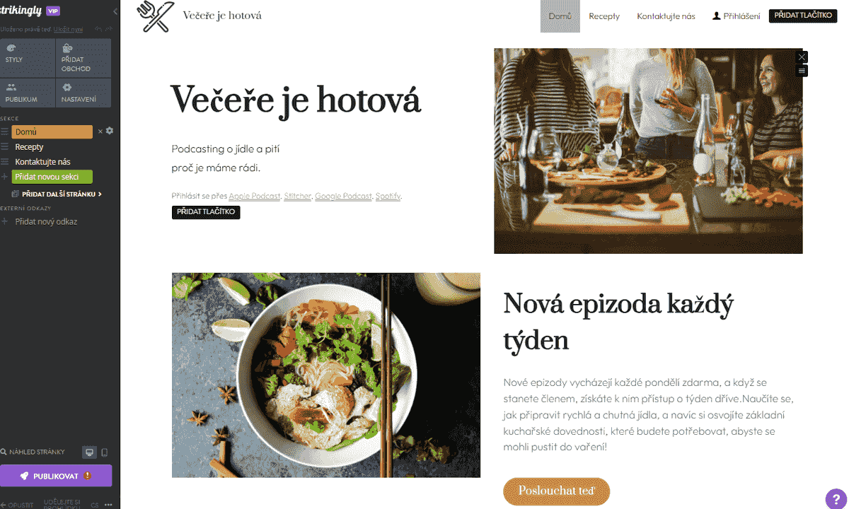 Strikingly – Nezbytný nástroj pro digitálního podnikatele – Integrovaná blogovací platforma