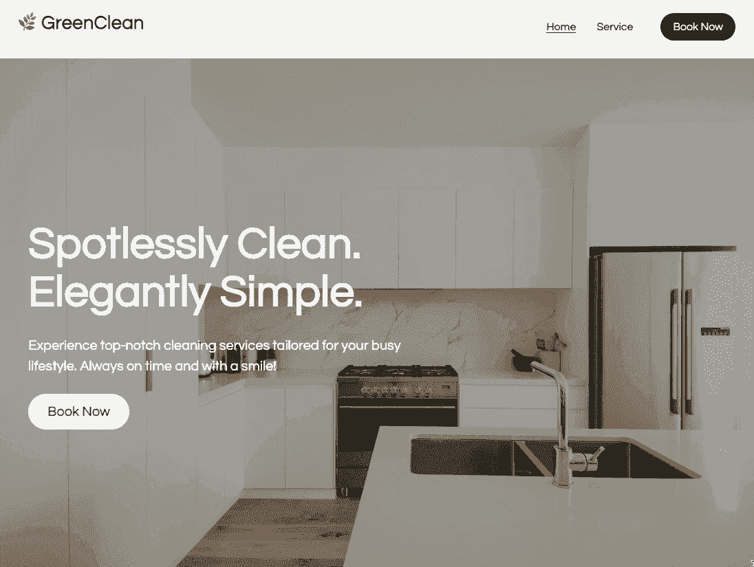 Plantilla GreenClean de Strikingly