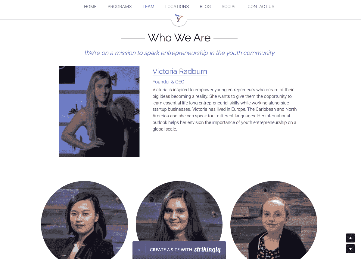 Startup Youth - webové stránky komunity