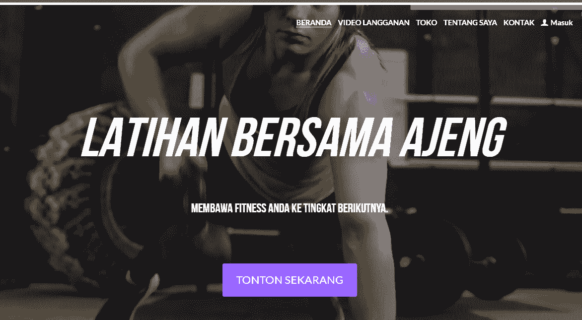 Berlatih dengan Template Jaringan Pribadi Cathy dari Strikingly
