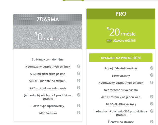 Levný webhosting na Strikingly – zvažte zahrnutí bezplatné domény