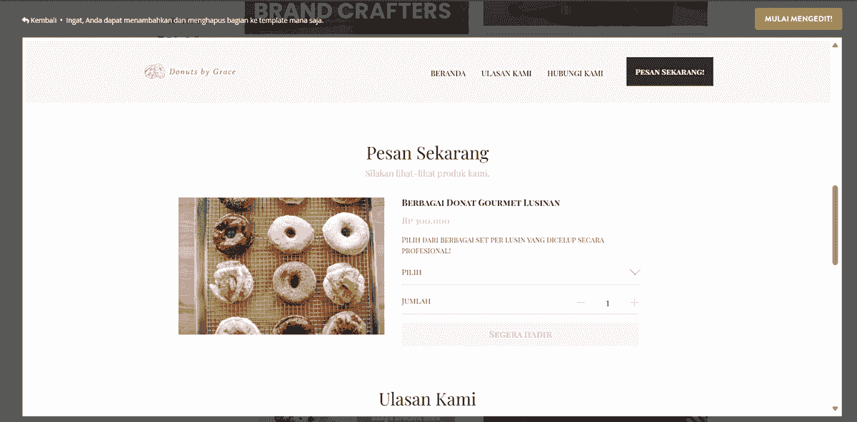 Peran Strikingly dalam Menjalankan dan Memiliki Banyak Bisnis - Kemampuan E-commerce