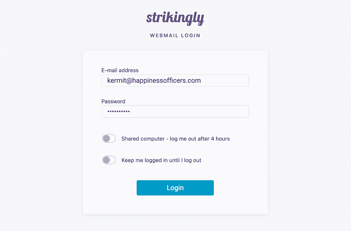 Halaman Login Webmail yang Mencolok