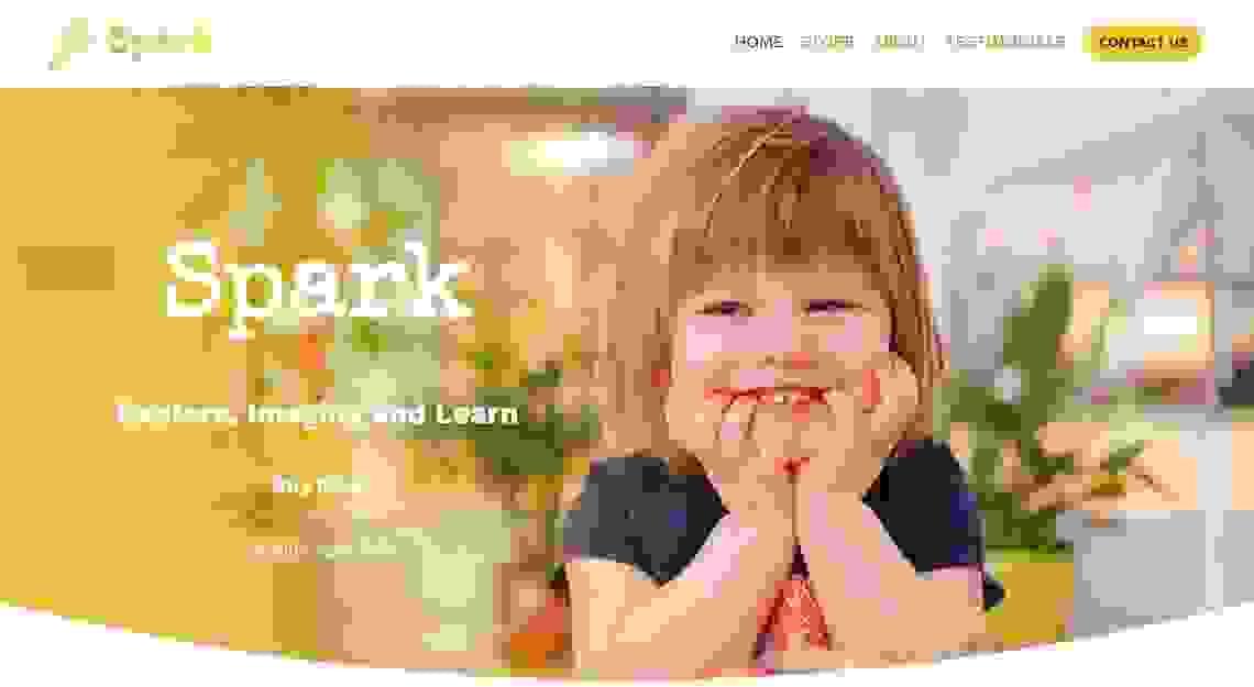 Template Spark dari Strikingly
