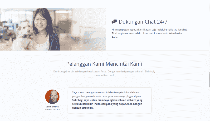 Dukungan Pelanggan yang Mencolok
