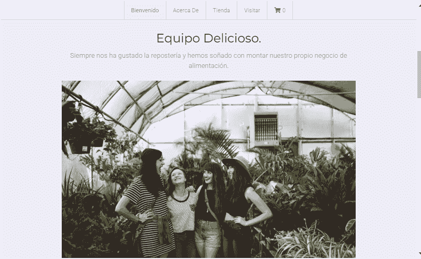 Plantilla de tienda minimalista de Strikingly