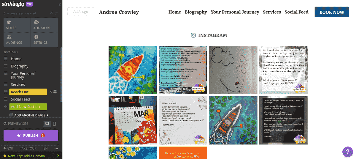 Bagaimana Strikingly Dapat Membantu Meningkatkan Keterlibatan di Instagram Panduan - Sematkan Postingan Instagram