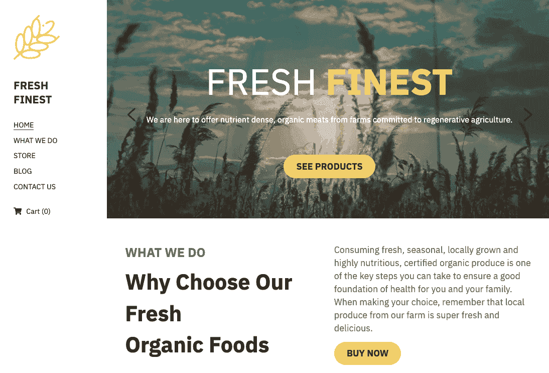 Plantilla fresca y fina de Strikingly