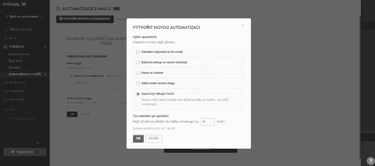 Jak může Strikingly pomoci s e-mail marketingem - Funkce e-mailů pro e-commerce