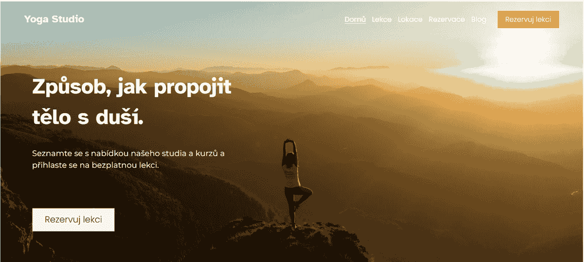 Yoga Template from Strikingly
