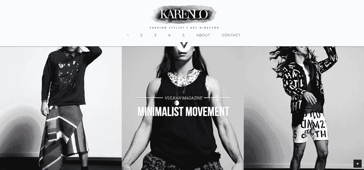 Situs web portofolio seperti Karen